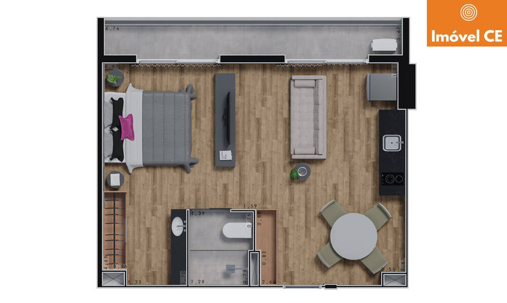 Apartamento à venda com 1 quarto, 21m² - Foto 8