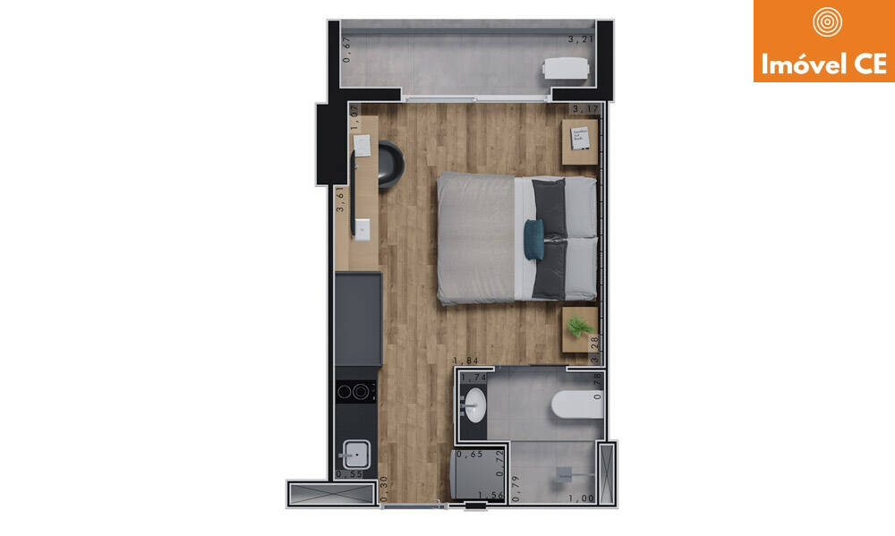 Apartamento à venda com 1 quarto, 21m² - Foto 9