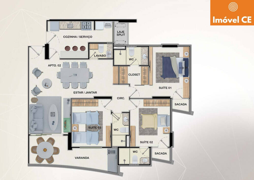 Apartamento à venda com 3 quartos, 100m² - Foto 9